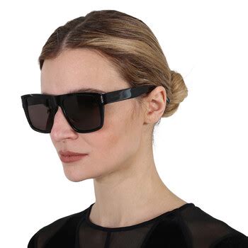 Saint Laurent Black Square Ladies Sunglasses SL 424 001 56